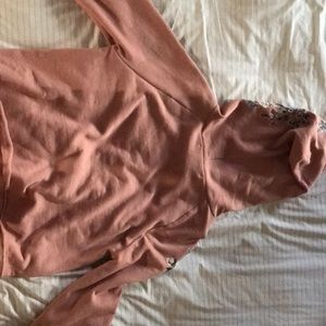 American Rag wide sleeve cropped hoodie